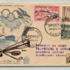 France 1953, Helsinki 1952 Olympic Games Brief Paris Reko gelaufen Schwimmen, Kanu, Laufen, Olympische Spiele