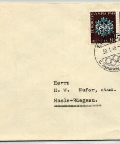Swiss 1948, Olympische Winterspiele 1948 St. Moritz Olympia mit SST Schnee