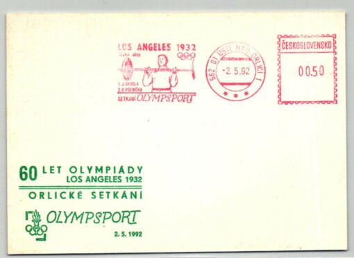 CSR 1992, Los Angeles 1932 Tezka Vaha Olympic Games USA EMA Olympsport, Gewichtheben, Olympia, Olimpiadi