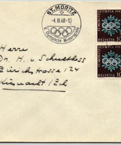 Swiss 1948, Olympische Winterspiele 1948 St. Moritz Olympia mit SST Schneekristall
