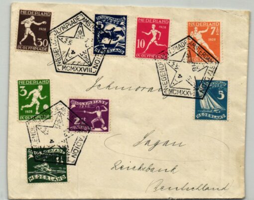 Nederland 1928, Olympiade Amsterdam Serie mit SST gestempelt und gelaufen