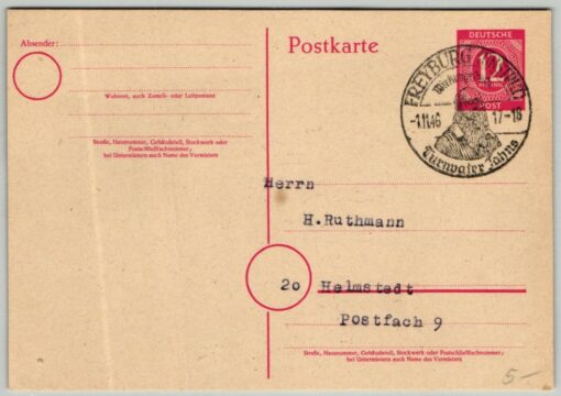 Turnen Freyburg, 1946 Turnvater Jahn, Sonderstempel SST Gymnastik Gymnastic