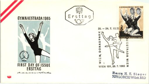 Turnen Österreich, FDC Gymnaestrada 1965 Wien, 2 Briefe Gymnastik Gymnastic