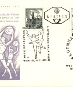 Turnen Österreich, FDC Gymnaestrada 1965 Wien, 2 Briefe 2 SST Gymnastik Gymnastic