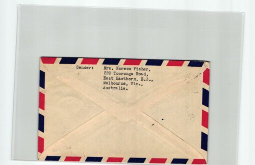 Australia, Melbourne 1956, Airmail gelaufen nach USA Fackel Torch , Olympische Spiele – Bild 2