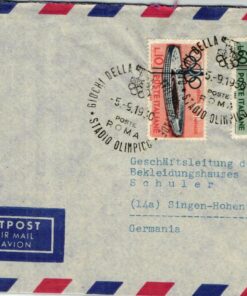 Italia, Roma 1960 Olympic Games, Brief Luftpost, SST giochi olimpici Stadio olimpico, Olympische Spiele