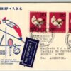 Bund, Japan, Tokio 1964 Olympic Games, Luftpost Aimail FDC Brief gelaufen nach Argentinien Judo Giochi olimpici, olimpico, Olympische Spiele