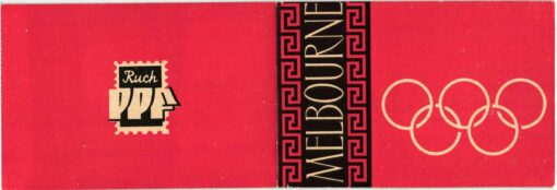 Polska, Melbourne 1956 Australia Olympic Games, Klappkarte mit SST Ersttag Fechten, Boxen, Rudern, Speerwurf, Turnen, Hürden, Olympische Spiele – Bild 2