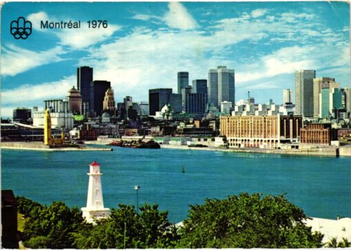 Canada 1976, Montreal Olympic Games, Karte Bonjour Montreal St. Lawrence River, Eröffnung Inauguration, Olympische Spiele – Bild 2