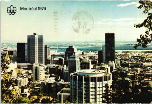 Canada 1976, Montreal Olympic Games, Karte Bonjour Montreal Greater Montreal, Olympische Spiele