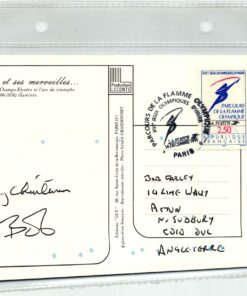 France 1992, Albertville Olympic Winter Games, Karte Parcours de la flamme Olympique, Fackellauf SSt,  Olympische Spiele