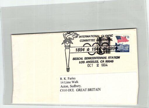 USA 1994, Los Angeles Olympic Games, SST International Olympic Comittee Centennial, 100 Jahre IOC,  Olympische Spiele