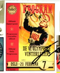 Norge 1994, Lillehammer Olympic Winter Games, Oslo 1952 Lillehammer 1994 Jens Weissflog (Autogramm) und Altwegg,  Olympische Spiele
