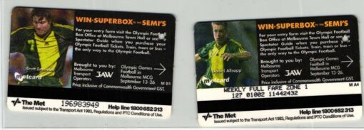 Australia 2000, Sydney Olympic Games, 2 Bus Ticket Visit the Olympic Football Melbourne, Olympische Spiele