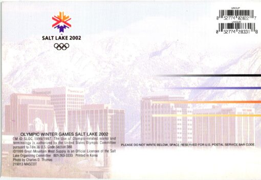 USA 2002, Salt Lake City Olympic Winter Games, Ansichtskarte Skispringen,  Olympische Spiele – Bild 2