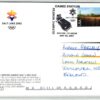 USA 2002, Salt Lake City Olympic Winter Games, Ansichtskarte mit SST Denver Bob 2001 Games Station, Olympische Spiele