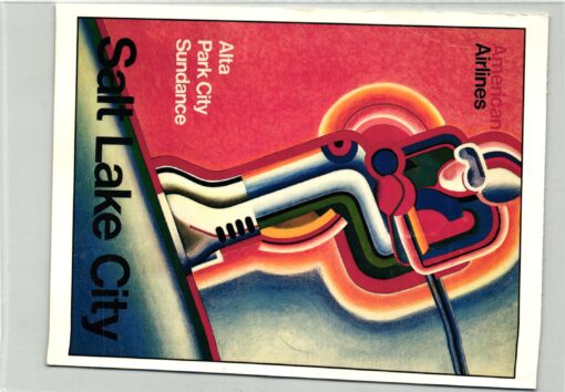 USA 2002, Salt Lake City Olympic Winter Games, Ansichtskarte International Travel Poster Skiing Ski the World, Olympische Spiele