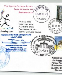 Greece 2010, Singapore Youth Olympic Games, Fackellauf Olympia Transfer Youth Olympic Flame Sonderflug Berlin , Jugend Olympische Spiele