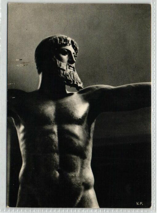 AK Postcard Zeus bronze statue Jupiter