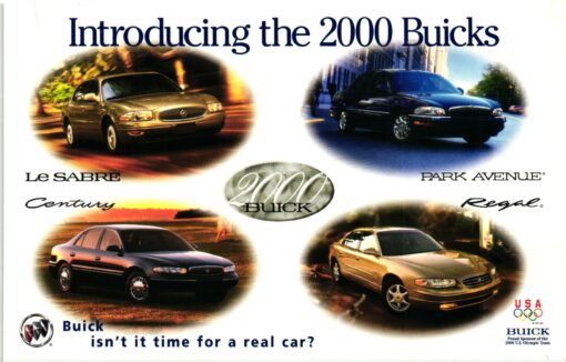 AK Postcard USA Olympic Team 2000 Sydney, Introducing the 2000 Buicks, Cars, Sponsor Card