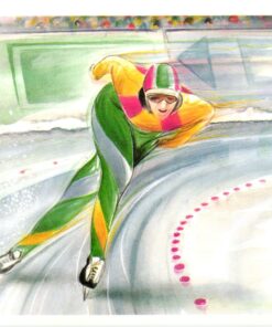 AK Postcard Olympic Games, Eiskunstlauf Niederlande