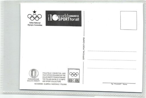 AK Postcard Olympic Games, Italy, World Congress Sport, CONI Comitato olimpico, olimpiadi – Bild 2