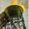 AK Postcard Olympic Games, Grenoble 1968 France, Olympique Jeux d'Hiver, Flamme, Olympische Spiele, olimpiadi