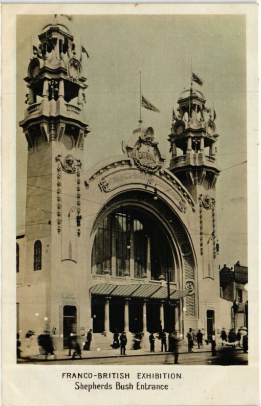 AK Postcard Olympic Games, Franco British Exhibition Shepherds Bush Entrance, Olympische Spiele, olimpiadi
