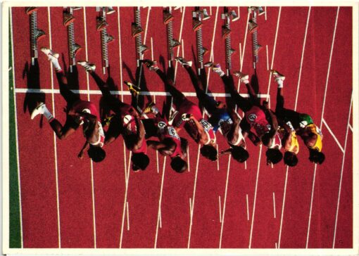 AK Postcard Depart Finale 100 m. Agence Vandystadt France, Seoul 1988