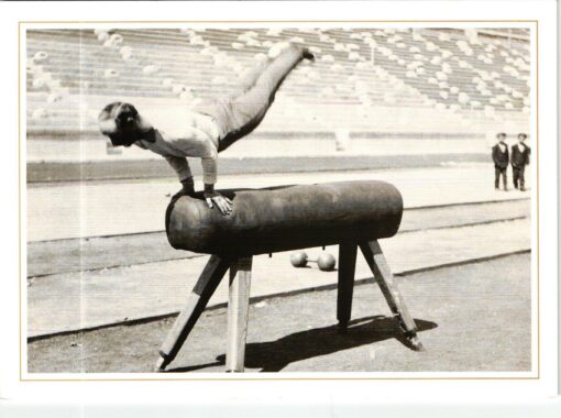AK Postcard Olympic Games, Carl Schuhmann Pferdsprung Athen 1896, Foto Albert Meyer, Olympische Spiele, olimpiadi