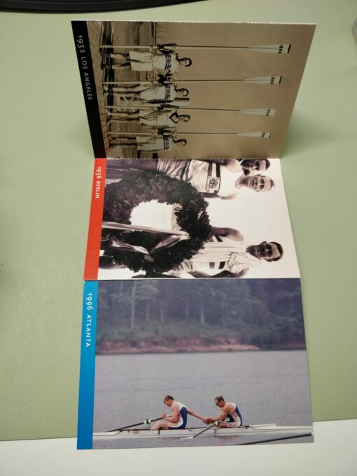 AK 6 Postcard Olympic Games, River Rowing Museum, Rudern, 1908-1996, Olympische Spiele, olimpiadi – Bild 2