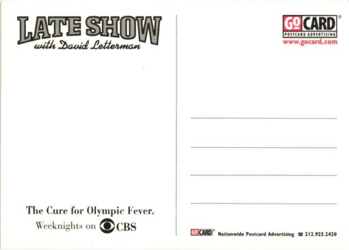 AK Postcard Olympic Games, Gold Medal Comedy Olympic Fever, David Letterman, Olympische Spiele, olimpiadi – Bild 2