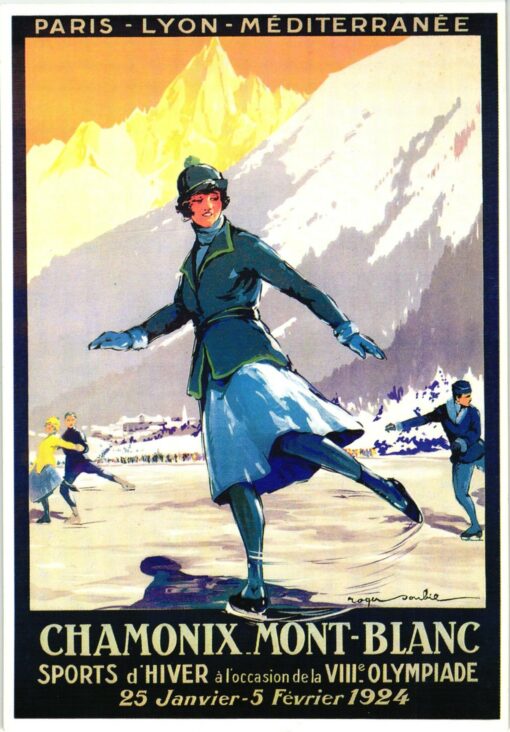 AK Postcard Olympic Games, Chamonix Mont Blanc 1924 Winter, Olympische Spiele, olimpiadi