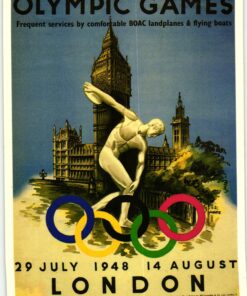 AK Postcard Olympic Games, London 1948 Plakat Poster, Olympische Spiele, olimpiadi