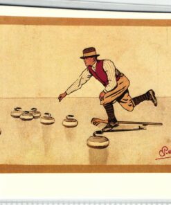 AK Postcard, Carlo Pellegrini Photoglob n. 3320 Curling, Zürich, Sport
