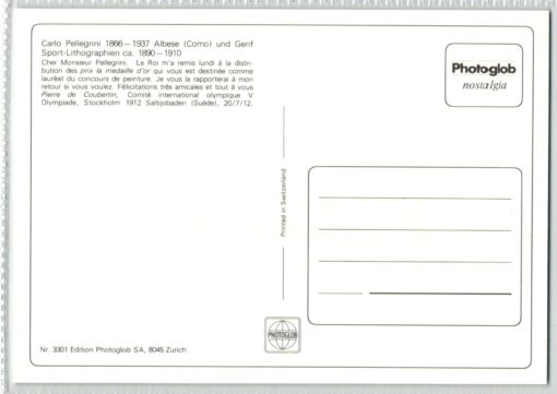 AK Postcard, Carlo Pellegrini Photoglob n. 3301 Figure Skating Eiskunstlauf, Zürich, Sport – Bild 2