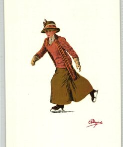 AK Postcard, Carlo Pellegrini Photoglob n. 3304 Figure Skating Eiskunstlauf, Zürich, Sport