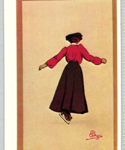 AK Postcard, Carlo Pellegrini Photoglob n. 3307 Figure Skating Eiskunstlauf, Zürich, Sport