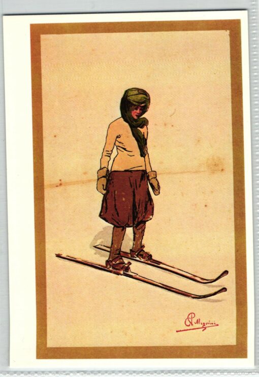 AK Postcard, Carlo Pellegrini Photoglob n. 3314 Ski Skiing, Zürich, Sport