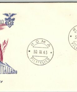 Italia 1963, FDC Centenario Club Alpino Italiano, Alpenverein Italien, Berg, Pickel, Mi. 1142, Roma Filatelico