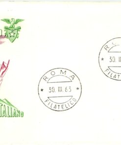 Italia 1963, FDC Centenario Club Alpino Italiano, Alpenverein Italien, Berg, Pickel, Mi. 1142, Roma Filatelico