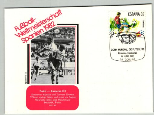 Espana 1982, Fußball WM Copa Mundial Futbol '82, SST La Coruna Polonia-Camerun