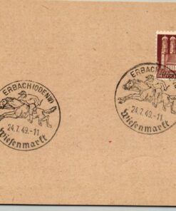 Deutschland 1949, SST ERBACH Wiesenmarkt, Reiten Pferdesport