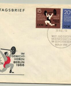 DDR 1966, Welt und Europameisterschaft Gewichtheben Berlin FDC