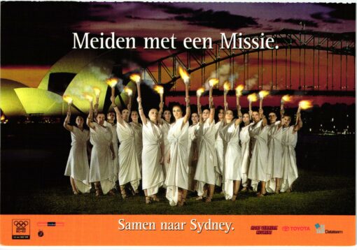 Australia 2000, Sydney Olympic Games, Ansichtskarte Sydney Meiden met een missie, Olympic Torch, Olympische Spiele
