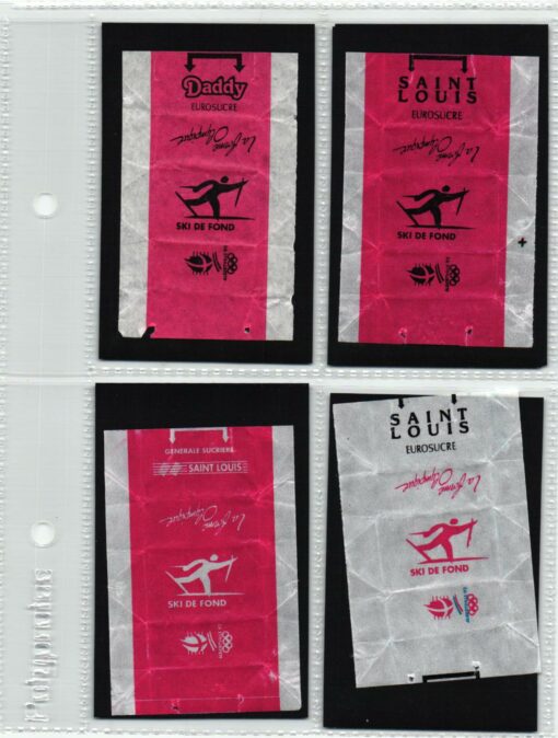 Zuckerpapier sucre ALBERTVILLE - Olympic Games 1992 Ski Fond Langlauf 6 Stück Sugar / EUROSUCRE
