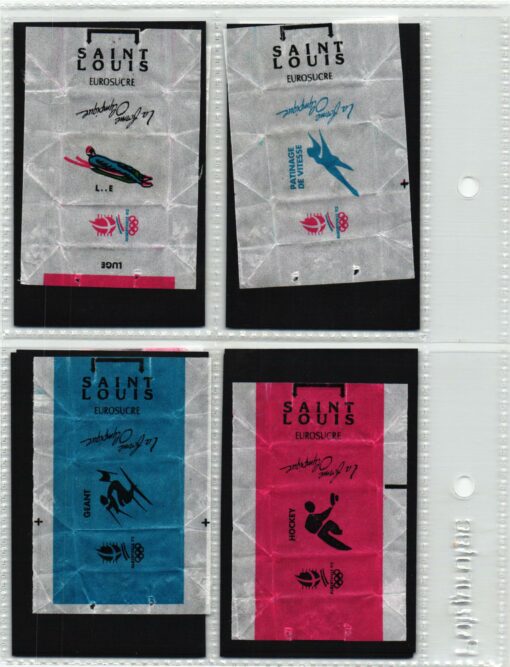 Zuckerpapier sucre ALBERTVILLE - Olympic Games 1992 MIX 18 Stück Sugar / EUROSUCRE