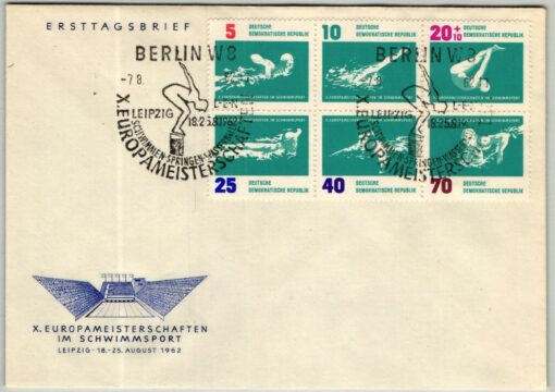 DDR, Berlin 1962, Europameisterschaft im Schwimmen Springen Wasserball, Leipzig SST