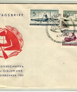 DDR, Berlin 1961 Weltmeisterschaft Kanu Slalom und Wildwasserrennen, Canoe sport FDC