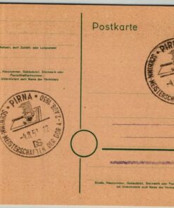 Deutsche Post, Pirna 1950, Schwimm-Meisterschaft der DDR SST